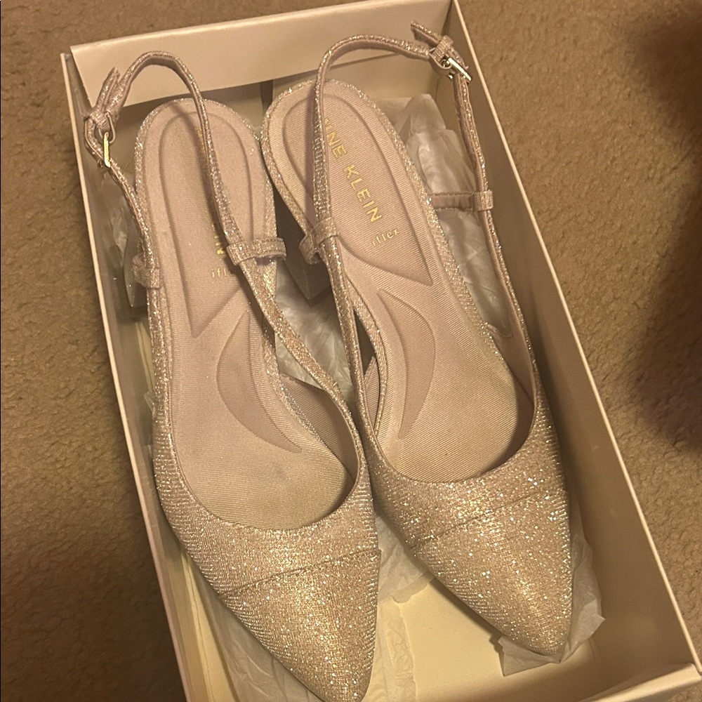 Anne Klein Women's Glitter Heels - Gold